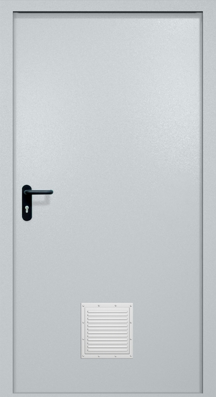 Однопольная противопожарная дверь EI-60 со стыковочным узлом снизу, окрас по RAL