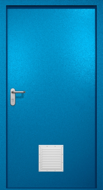 Однопольная противопожарная дверь EI-60 со стыковочным узлом снизу, окрас по RAL 5002