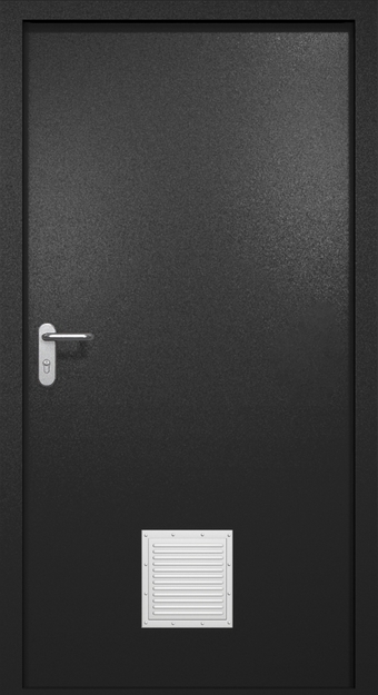 Однопольная противопожарная дверь EI-60 со стыковочным узлом снизу, окрас по RAL 9004