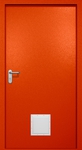 Однопольная противопожарная дверь EI-60 со стыковочным узлом снизу, окрас по RAL 3003