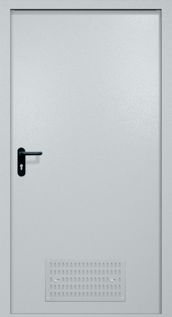 Однопольная противопожарная дверь EI-60 с вентиляцией, окрас по RAL