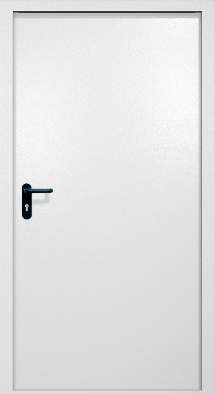 Однопольная противопожарная дверь EI-60, окрас по RAL 9003