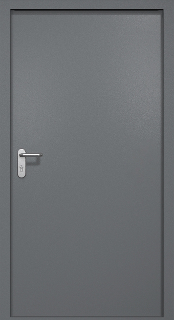 Однопольная противопожарная дверь EI-60, окрас по RAL 7001
