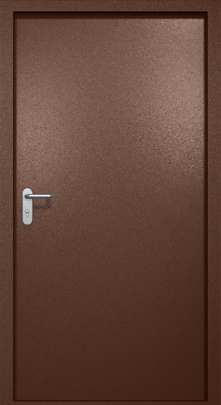 Однопольная противопожарная дверь EI-60, окрас по RAL 8016 Однопольная противопожарная дверь EI-60, окрас по RAL 8016