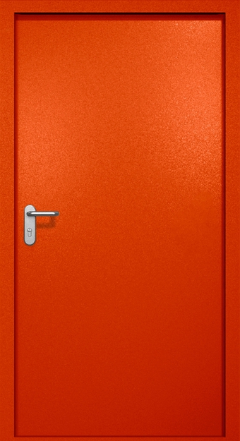 Однопольная противопожарная дверь EI-60, окрас по RAL 3003