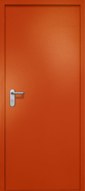 Однопольная противопожарная дверь EI-60, окрас по RAL 3003