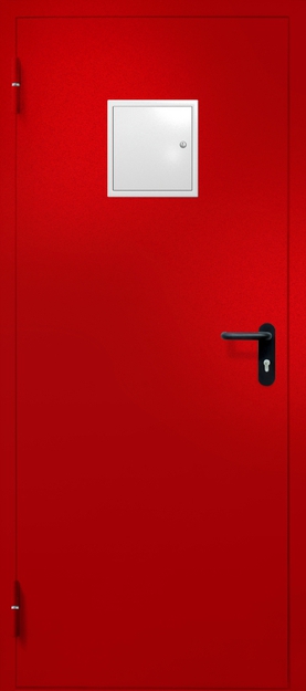 Однопольная противопожарная дверь EI-60 со стыковочным узлом сверху, окрас по RAL 3003