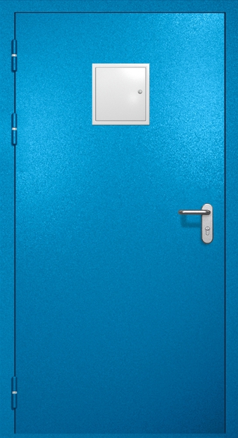 Однопольная противопожарная дверь EI-60 со стыковочным узлом сверху, окрас по RAL 5002