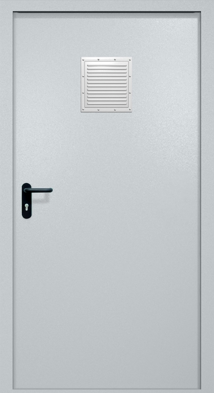 Однопольная противопожарная дверь EI-60 со стыковочным узлом сверху, окрас по RAL Однопольная противопожарная дверь EI-60 со стыковочным узлом сверху, окрас по RAL