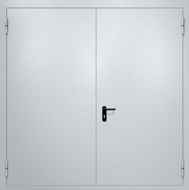 Противопожарные металлические ворота распашные RAL