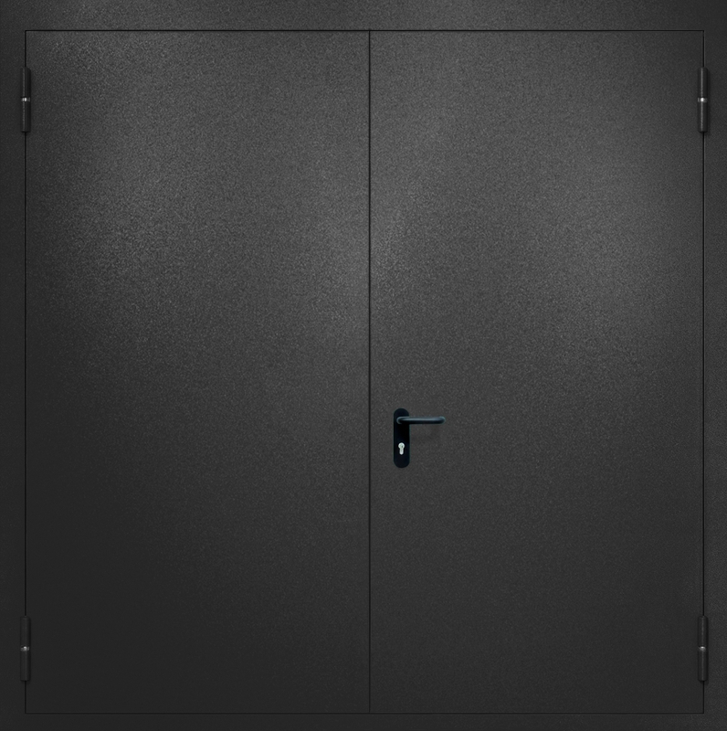 Противопожарные металлические ворота распашные RAL 9004