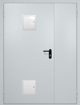 Полуторная противопожарная дверь EI-60 с двумя стыковочными узлами, окрас по RAL