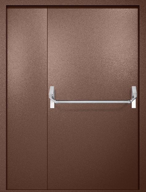 Полуторная противопожарная дверь EI-60 с ручкой «Антипаника», окрас по RAL 8016