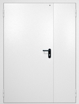 Полуторная противопожарная дверь EI-60 с электромагнитным замком, окрас по RAL 9003