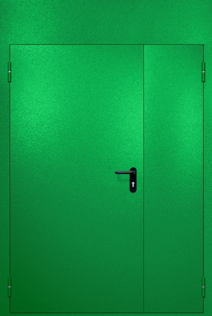 Полуторная противопожарная дверь EI-60 с верхней вставкой, окрас по RAL 6037