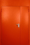 Полуторная противопожарная дверь EI-60 с верхней вставкой, окрас по RAL 3003