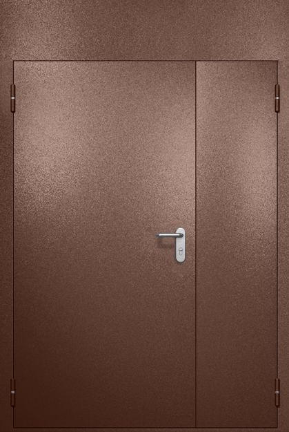 Полуторная противопожарная дверь EI-60 с верхней вставкой, окрас по RAL 8016