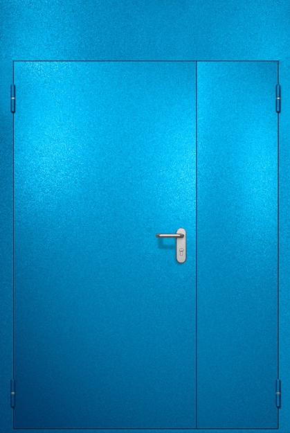 Полуторная противопожарная дверь EI-60 с верхней вставкой, окрас по RAL 5002