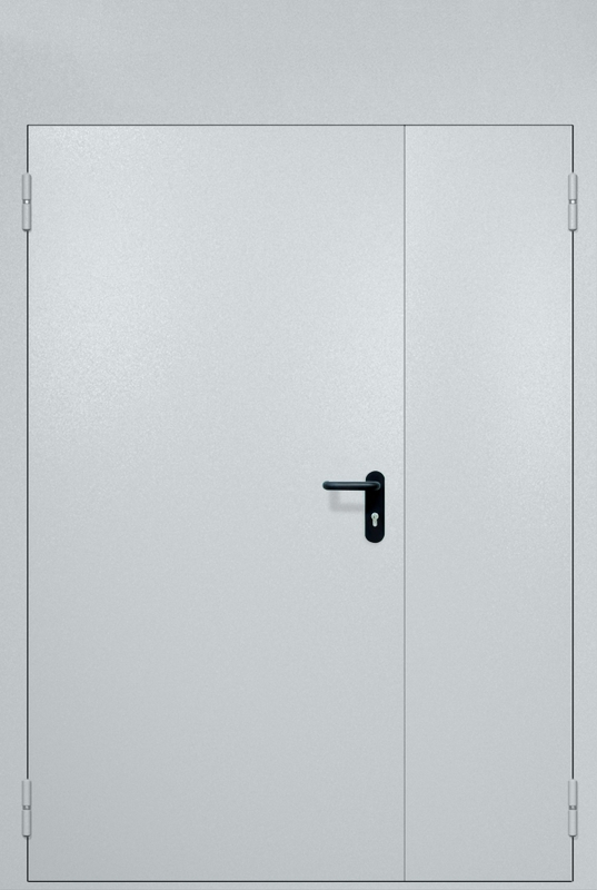 Полуторная противопожарная дверь EI-60 с верхней вставкой, окрас по RAL