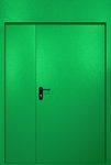 Полуторная противопожарная дверь EI-60 с верхней вставкой, окрас по RAL 6037