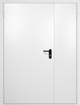 Полуторная противопожарная дверь EI-60 с ручкой «Антипаника», окрас по RAL 9003