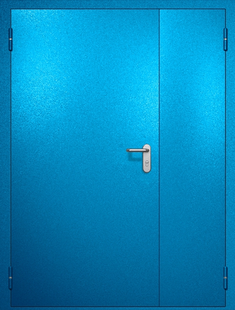 Полуторная противопожарная дверь EI-60, окрас по RAL 5002