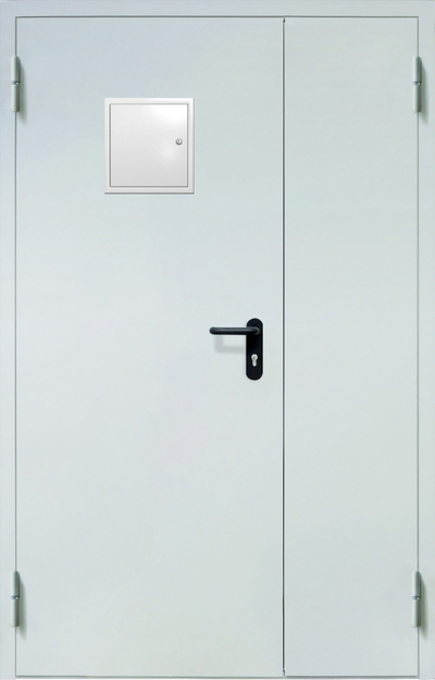 Полуторная противопожарная дверь EI-60 со стыковочным узлом сверху, окрас по RAL Полуторная противопожарная дверь EI-60 со стыковочным узлом сверху, окрас по RAL