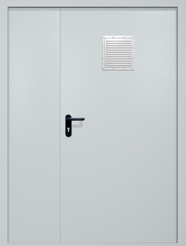 Полуторная противопожарная дверь EI-60 со стыковочным узлом сверху, окрас по RAL Полуторная противопожарная дверь EI-60 со стыковочным узлом сверху, окрас по RAL